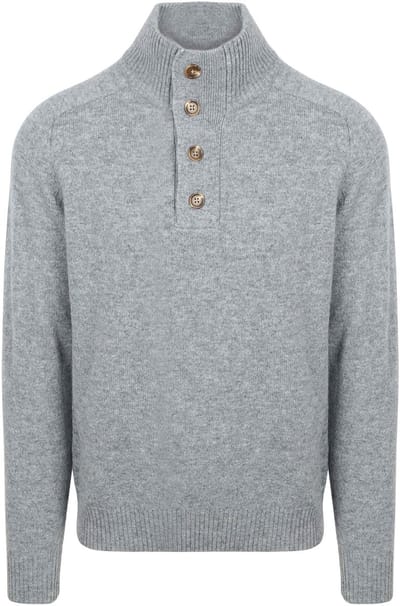 Steppin' Out Mocker Trui Lamswol Grijs - Maat M - Heren