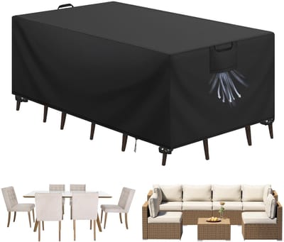Solidchoice- Beschermhoes Tuinmeubelen Waterdicht - Tuintafelhoes 200x100x75 cm - Oxford-Stof 420D - UV-Bescherming - Winddicht - Duurzaam