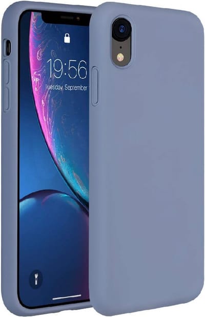 ShieldCase Silicone case geschikt voor Apple iPhone Xr hoesje - optimale bescherming - perfecte pasvorm - TPU Materiaal - lavendel grijs
