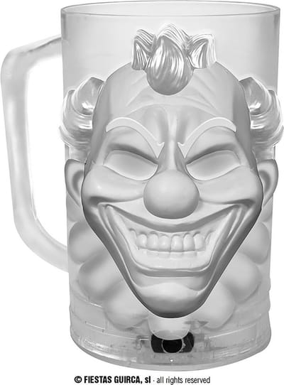 Fiestas Guirca - Beker clown met licht 10 x 14 cm (700 ml)