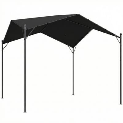 4goodz Pergola 3x3m Waterafstotend Winterbestendig Zonnescherm met Zadeldak - Zwart