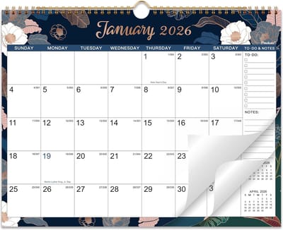Wandkalender 2024 - Strak Blauw en Wit Lijnontwerp