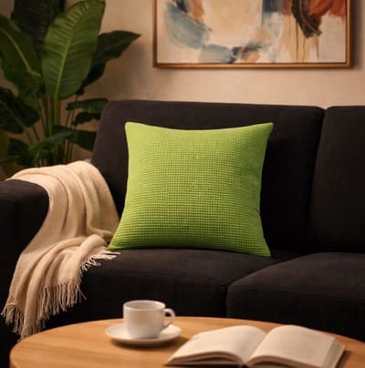 Waffle Harmony Collection Kussenhoes – Groen – 45x45 cm