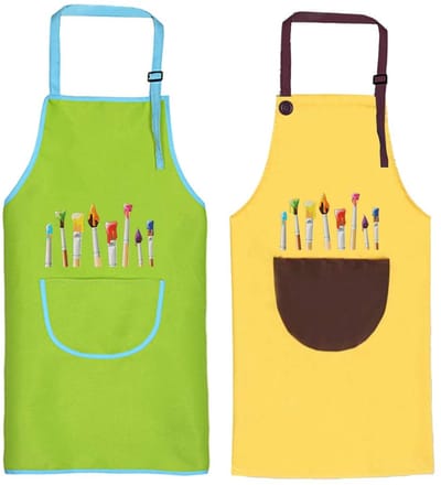 Jhubersproducts - Kunstschorten voor Kinderen - Verstelbare Kinderschorten - Veilig en Waterdicht - 2 Stuks - Schilderen, Bakken, Koken - Geschikt voo