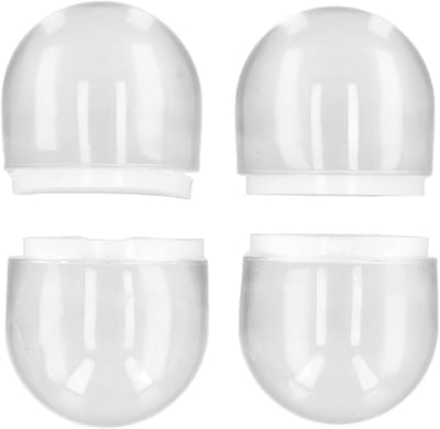 Allecto Plus - Transparante deurstopper set van 4 stuks | Geluidsdempende acryl buffers voor vloer | Deurbuffer voor slaapkamer en badkamer