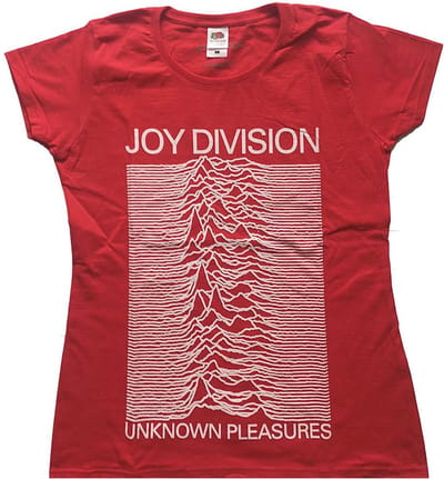 Joy Division - Unknown Pleasures Dames T-shirt - XS - Rood