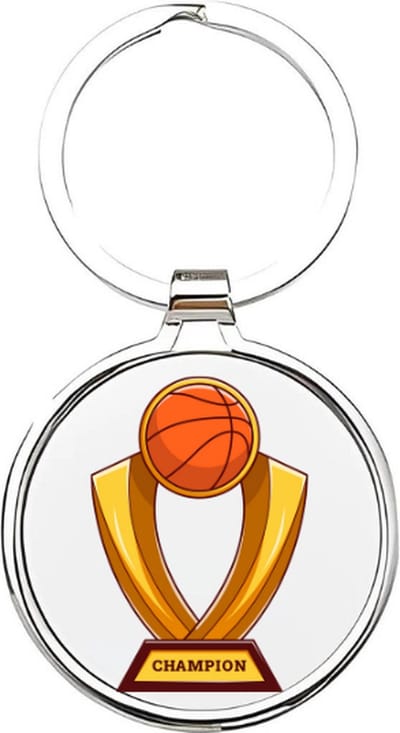 Akyol - basketball Sleutelhanger - Basketbal - basketballers - cadeau - sport sleutelhanger - sport - hoopers - gepersonaliseerd - basketballers - sleutelhanger voor basketballers - sleutelhanger voor jongens - bal - ballen - basketbal - 4 x 7,5 CM