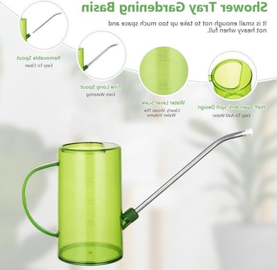 Waterkan voor Binnen- en Buitengebruik - 1 Liter Plastic Waterkan met Lange Tuit voor Planten, Succulenten en Tuinieren