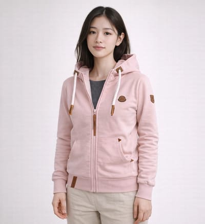 Lizzard Sports Dames Hoodie met Rits Rose Maat XXL - Dames vest met Rits en Capuchon - Comfort Fit