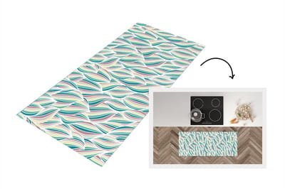 Keukenloper - Loper keuken - Patronen - Strand - Zee - Abstract - 120x50 cm - Keukenloper vinyl