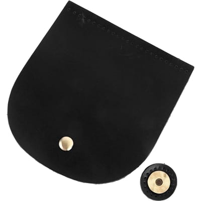 Schoudertas Klepdeksel Microvezel Leer DIY Handgenaaid Magnetische Drukknoop Klepdeksel Vervanging voor zwart