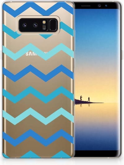 Samsung Galaxy Note 8 TPU bumper Zigzag Blauw