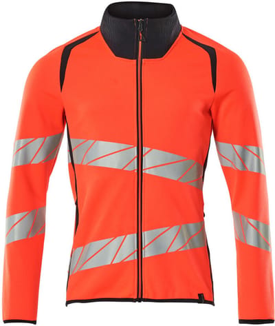 Mascot Accelerate Safe Sweatshirt met rits 19184-781 - hi-vis rood/donkermarine - 5XL