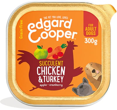 Edgard & Cooper Kuipje Honden Natvoer Hondenvoer Kip - Kalkoen 300 gr