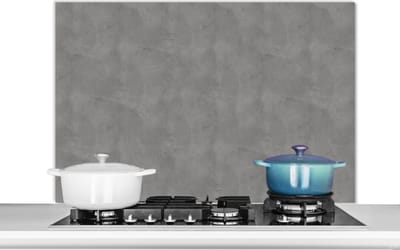 Spatscherm keuken 100x65 cm - Kookplaat achterwand Beton - Structuur - Patroon - Muurbeschermer - Spatwand fornuis - Hoogwaardig aluminium