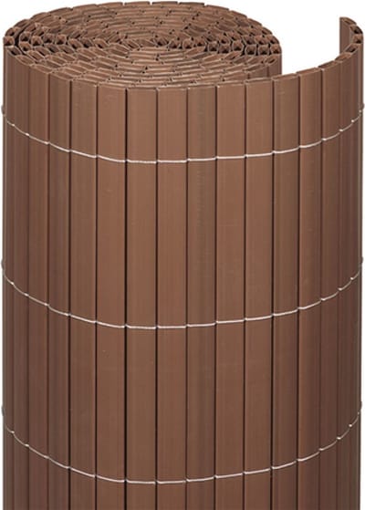 Videx Tuinscherm PVC Walnoot 180x300 cm - Eenvoudige montage en onderhoudsvrij - Hoogwaardig PVC