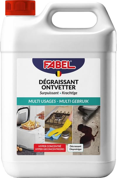 Fabel - krachtige allesreiniger & ontvetter - dieptereinigend – ideaal voor keuken, garage & werkplaats - geconcentreerd - 5 L