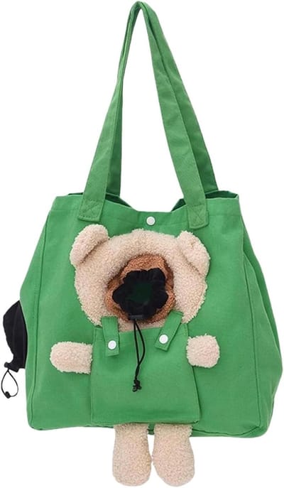 Huisdier Draagtas - Reis Mand - Veilig Vervoer - Dubbele Ventilatie - 35 x 16 x 34 cm - Groen