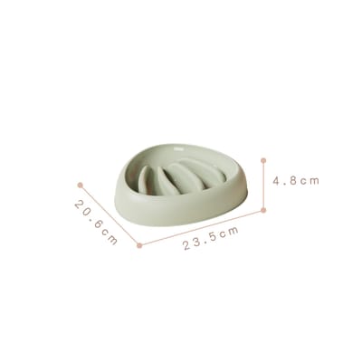 Gamelle anti-étouffement Slow Food pour chatons et chiots pour détourner la nourriture des chiens de petite et moyenne taille et pour éviter que les gamelles des animaux ne se renversent 23.5*20.6*4.8cm beige