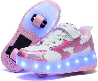 Rolschaatsen met wieltjes voor kinderen en volwassenen - Sportschoen en skates in één