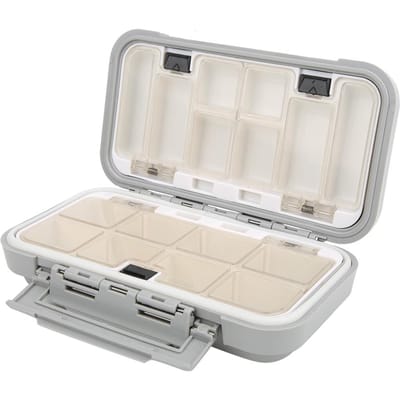 ABS Waterdichte Visgerei Doos Aas Haken Opbergdoos Organizer Container AccessoireC grijs grijze kleur