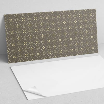 Coloray Wandpanelen Zelfklevend - Patroon met delicate bloemen PVC Wandpaneel - 100 cm x 50 cm - Grijs Wandbekleding Zelfklevend - 1 stuk - Mozaïeken Wandpanelen Zelfklevend - Wandpaneel Keuken - Wandpanelen Badkamer