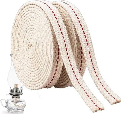 Olielamp lont - Katoenen lont - Lantaarns verlichten - Voldoende lengte - 2x 2 meter - Rood