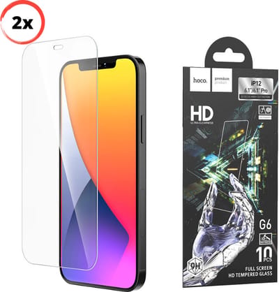 2x Screenprotector iPhone 12 Pro / iPhone 12 - Gorilla Glas - 6.1 Inch