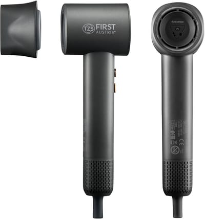 TZS First Austria Duo Sensor Föhn - 1100W - Ionische Haardroger - 110.000 tpm - Plasmatechnologie - Ultralicht - Grijs