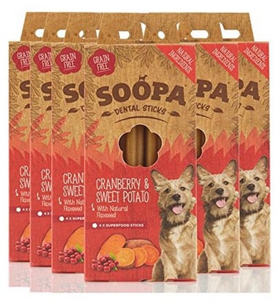Hypoallergene Kauwsnacks voor Honden met Cranberry en Zoete Aardappel - 6 Stuks