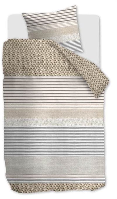 Beddinghouse Thea Dekbedovertrek - Eenpersoons - 140x200/220 cm - Naturel