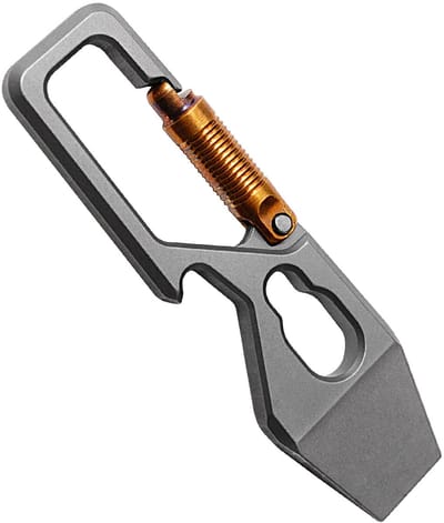 Multifunctionele Tool - EDC Breekijzer - Fles Openen - Titanium Legering - 8 x 6 cm - Zilverkleurig