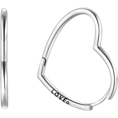 925 Sterling Zilveren Oorringen voor Dames Hart Oorringen Echt Zilver 925 Sieraden Originele Merk Sieraden white