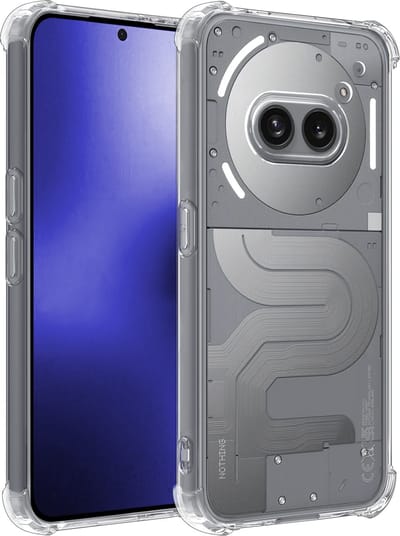 Hoesje - Geschikt voor Nothing Phone (2a) - Sterk & Shockproof - Siliconen Shock Case - Hoes Cover - Telefoonhoes - Transparant