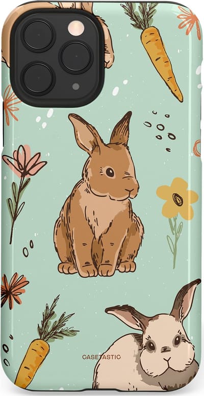 Casetastic Hoesje Geschikt voor Apple iPhone 11 Pro - Stijlvolle Beschermende Duo-layer Case - Hop hop flapoortje