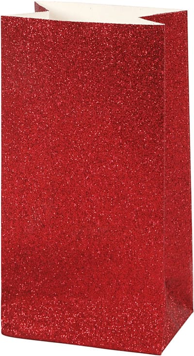 Papieren Zakken, H: 17 cm, afm 6x9 cm, 200 gr, rood, 8 stuk/ 1 doos