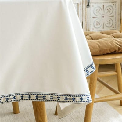 Fluwelen Tafelkleed Scandinavische Stijl Rechthoekig Tafelkleed Geborduurd Eet- Thee Tafelkleed Verjaardagsfeest Vierkant Kreukvrij 90x90cm-Square
