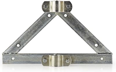 Nedis Muurbeugel voor Satellietschotel - Afstand tot de Muur: 90 mm - Diameter klem: 32-42 mm - Maximale schotelgrootte: 90 cm - Staal - Zilver