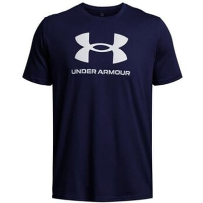 Under Armour UA SPORTSTYLE LOGO UPDATE SS-BLU Heren Sportshirt - Academy - Wit