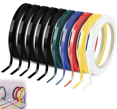 Whiteboard Tape - Grafische Tape - Organiseren en Markeren - Herbruikbaar Zonder Residue - 10 Rollen 3mm - Gekleurd