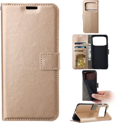 Portemonnee Book Case Hoesje Geschikt voor: Xiaomi Poco X4 Pro - Goud