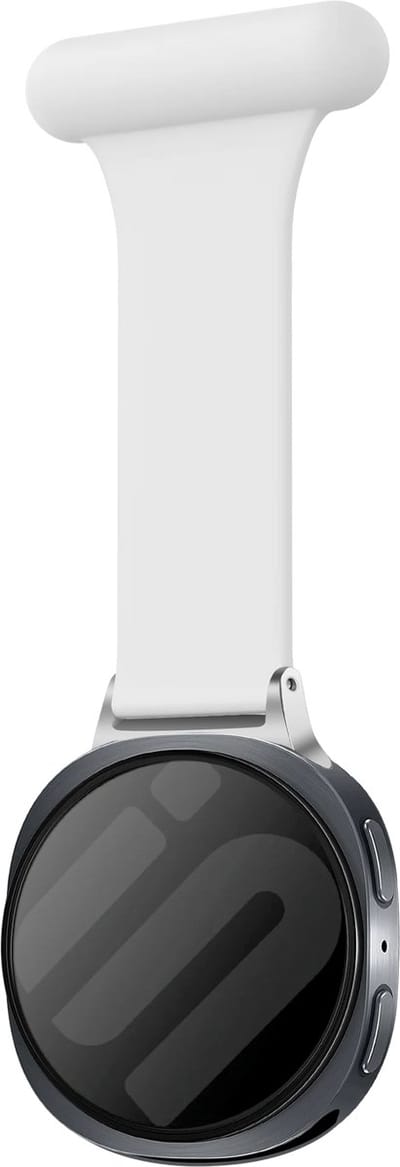 Strap-it Verpleegster Bandje Wit – Hygiënisch, Flexibel & Lichtgewicht geschikt voor Samsung Galaxy Watch 9 (40/44mm) / Watch 8 (40/44mm) / 8 Classic (46mm)