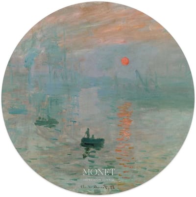 Glasschilderij Monet - Zonsopgang - Ø 50 - Glas - REINDERS