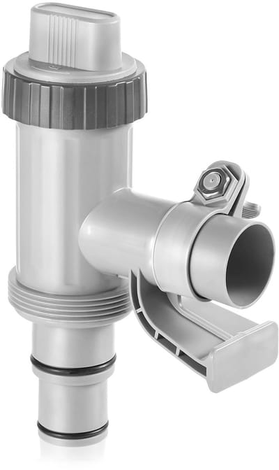 ZEYNOMAX - Zwembadslangadapter - 2-in-1 Slanghouderadapter - Grijs - Vervangingsonderdelen - Geschikt voor Intex zwembad - Inclusief plunjerventiel