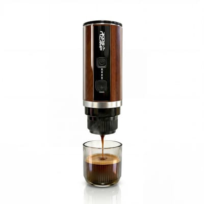 Rooscamp Draagbare Elektrische Espressomachine Koffiemachine | Koffiezet apparaat voor Onderweg Reis & Camping Koffiezetapparaat | Capsules & Gemalen Koffie | Portable Espresso Machine | Snelle Waterverwarming | 20 bar | 12 volt