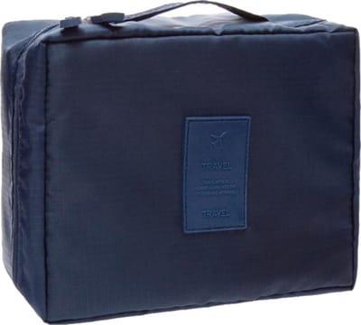 Fako Fashion - Make-up Tasje Rechthoek - Cosmetica Organizer - Make-up Toilettas - 21x16x8cm - Navy Blauw