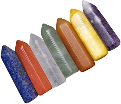 SPHProducts - Healing Crystal Wands - Reiki - Energie generator - 7 Stuks - Chakra balans - Meditatie - Spirituele therapie