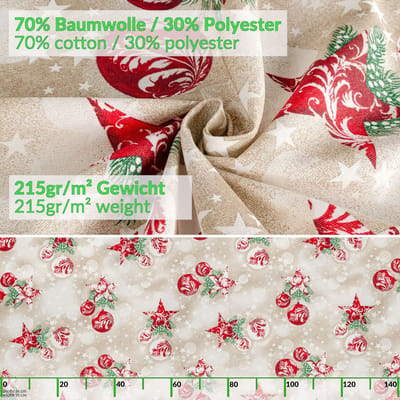 ANRO Tafelkleed Kerstrood 160x100cm Rechte rand Afwasbaar Waterafstotend Binnen & Buiten
