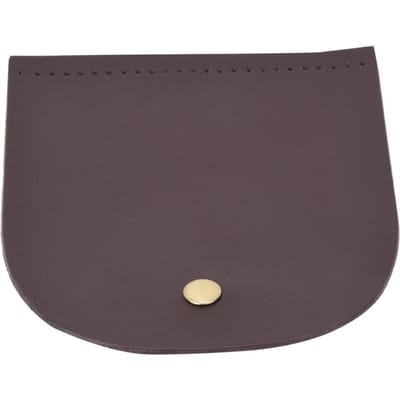 Tas Flip Cover Split Leer Magnetische Sluiting DIY Handgemaakt Handtasonderdelen met Bronzen Accessoires koffie