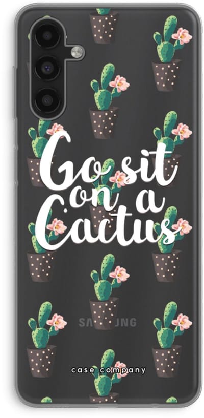 Case Company® - Hoesje geschikt voor Samsung Galaxy A04s hoesje - Cactus quote - Soft Cover Telefoonhoesje - Bescherming aan alle Kanten en Schermrand